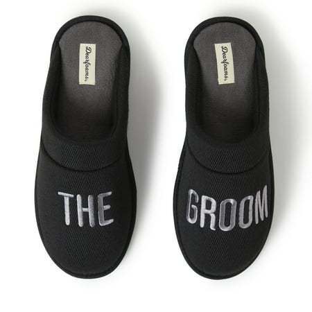Dearfoams Men s Groom/Groomsmen Giftable Wedding Scuff Slipper