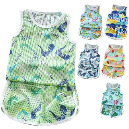 Fesfesfes Cute Outfits For Kids Shorts Sports Suit Thin Sections Undershirt Suit Boys And Girls Summer Mesh Breathable Sleeveless Two-piece Suit 1-8 Years 1-2 Years
Fesfesfes Cute Outfits For Kids Shorts Sports Suit Thin Sections Undershirt Suit Boys And Girls Summer Mesh Breathable Sleeveless Two-piece Suit 1-8 Years 1-2 Years