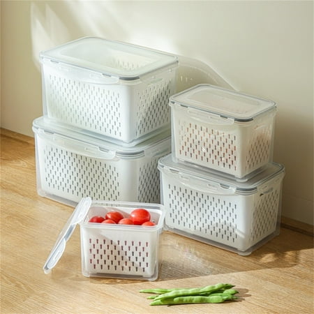 IOAOAI Vegetable Fruit Box Long Lifespan Food Grade Excellent Vegetable Fruit Container with Drain Basket
IOAOAI Vegetable Fruit Box Long Lifespan Food Grade Excellent Vegetable Fruit Container with Drain Basket