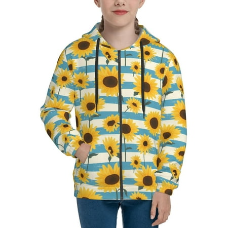 Hoodies for Women White Blue Striped Sunflower Long Sleeve Sweatshirt Drawstring Zip Up Hoodie with Pockets Teen Girl Clothes
Hoodies for Women White Blue Striped Sunflower Long Sleeve Sweatshirt Drawstring Zip Up Hoodie with Pockets Teen Girl Clothes