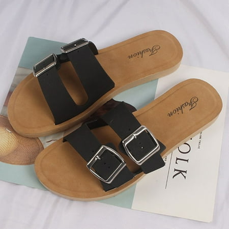〖Yilirongyumm〗 Black 38 Slippers For Women Double Buckles Bring Summer Casual Slides Slipper Sandals Beach Shoes
〖Yilirongyumm〗 Black 38 Slippers For Women Double Buckles Bring Summer Casual Slides Slipper Sandals Beach Shoes