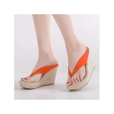 Tenmix High Heel Wedge Sandals for Women-Comfort Yoga Mat Footbed for Support Flip Flop Thong Platforms for Summer Beach Orange Tag36=US 5.5(W)/3.5(Y)
Tenmix High Heel Wedge Sandals for Women-Comfort Yoga Mat Footbed for Support Flip Flop Thong Platforms for Summer Beach Orange Tag36=US 5.5(W)/3.5(Y)