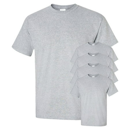 Gildan Men's Seamless Double Needle Ultra Cotton T-Shirt Pack5