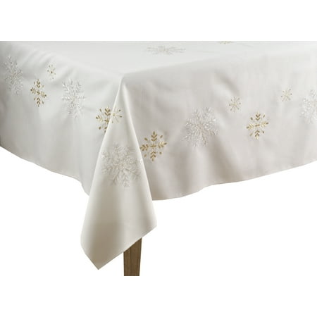Fennco Styles Embroidered Snowflake Christmas Tablecloth 70 x 90 Inch - Ivory Table Cover for Holiday Décor Family Gathering Special Events and Everyday Use
Fennco Styles Embroidered Snowflake Christmas Tablecloth 70 x 90 Inch - Ivory Table Cover for Holiday Décor Family Gathering Special Events and Everyday Use