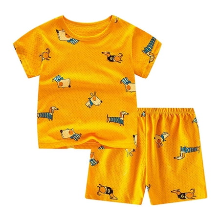Boys Outfits Summer 2 Piece Short Sleeve Shirts Tops With Shorts Yellow Cartoon Dog Casual Baby Boys Summer Clothing Sets Size 140 C
Boys Outfits Summer 2 Piece Short Sleeve Shirts Tops With Shorts Yellow Cartoon Dog Casual Baby Boys Summer Clothing Sets Size 140 C