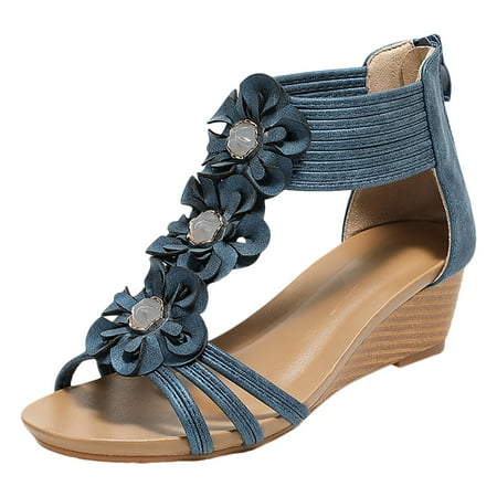 Bohemian Ethnic Style Sandals Female Slope Heel Thick Bottom With Skirt Summer New Flower Roman Shoes
Bohemian Ethnic Style Sandals Female Slope Heel Thick Bottom With Skirt Summer New Flower Roman Shoes