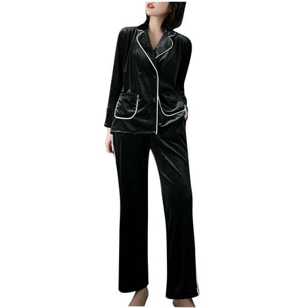 Juebong Christmas Thanksgiving Women s Suits Deals 2022 Women s Fashion Autumn And Winter Golden Velvet Long Sleeve Trousers Suit Pajamas
Juebong Christmas Thanksgiving Women s Suits Deals 2022 Women s Fashion Autumn And Winter Golden Velvet Long Sleeve Trousers Suit Pajamas