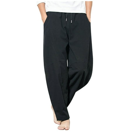 Dadaria Wide Leg Pants for Men Summer Petite Men Loose Cotton Linen Pure Color with Pocket Comfort Long Pant Black XL Female
Dadaria Wide Leg Pants for Men Summer Petite Men Loose Cotton Linen Pure Color with Pocket Comfort Long Pant Black XL Female