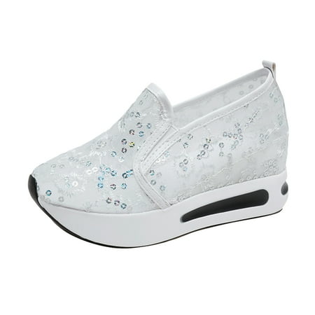 Ladies Fashion Breathable Mmesh Sequin Decoration Thick Soled Casual Sports Rocking Shoes Royally Comfortable Soft Fabric Summer Fall
Ladies Fashion Breathable Mmesh Sequin Decoration Thick Soled Casual Sports Rocking Shoes Royally Comfortable Soft Fabric Summer Fall