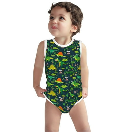 Vsdgher Dinosaurs Print Baby Unisex Baby Cotton Sleeveless Bodysuits Soft and velvety comfortable and breathable
Vsdgher Dinosaurs Print Baby Unisex Baby Cotton Sleeveless Bodysuits Soft and velvety comfortable and breathable