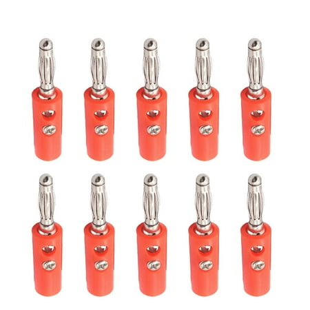10pcs Nickel plating 4mm banana plug test plug Audio Speaker Screw Banana plug