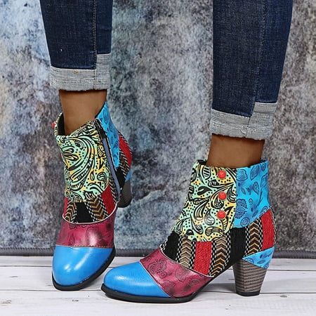 Midewhik Fashion Women s Shoes Breathable Chunky High Heels Retro Zipper Short Boots
Midewhik Fashion Women s Shoes Breathable Chunky High Heels Retro Zipper Short Boots