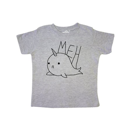 Inktastic Meh Narwhal Gift Toddler Boy or Toddler Girl T-Shirt