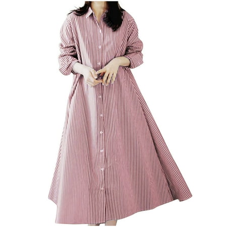 Ichuanyi Womens Fall Tops Clearance Fashion Women Casual Sexy Pockets Printing Summer Button Long Sleeve Dress
Ichuanyi Womens Fall Tops Clearance Fashion Women Casual Sexy Pockets Printing Summer Button Long Sleeve Dress