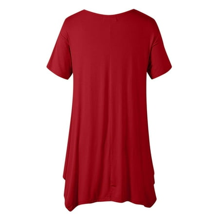 Women Summer Loose T-shirt Solid Color Short Sleeve Tunic Blouse Casual Crew Neck Comfy Shirt Simple Pullover Top
Women Summer Loose T-shirt Solid Color Short Sleeve Tunic Blouse Casual Crew Neck Comfy Shirt Simple Pullover Top