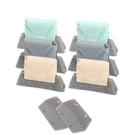 Lyinloo Clearance 2Pc Creative Groove Cleaning Brush Window Door Track Cleaning Brush+2Pc Cleanpad