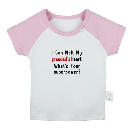 I Can Melt My Grandads Heart Whats Your Superpower Funny T shirt For Baby Newborn Babies T-shirts Infant Tops 0-24M Kids Graphic Tees Clothing (Short Pink Raglan T-shirt 6-12 Months)
I Can Melt My Grandads Heart Whats Your Superpower Funny T shirt For Baby Newborn Babies T-shirts Infant Tops 0-24M Kids Graphic Tees Clothing (Short Pink Raglan T-shirt 6-12 Months)