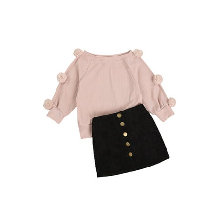 Canrulo 2Pcs Toddler Baby Girls Fall Winter Clothes Pompom Knit Sweater Long Sleeve T-Shirt Tops Button Mini Skirt Outfits Pink 3-4 Years
Canrulo 2Pcs Toddler Baby Girls Fall Winter Clothes Pompom Knit Sweater Long Sleeve T-Shirt Tops Button Mini Skirt Outfits Pink 3-4 Years