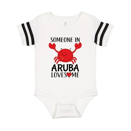 Inktastic Someone in Aruba Loves Me Gift Baby Boy or Baby Girl Bodysuit