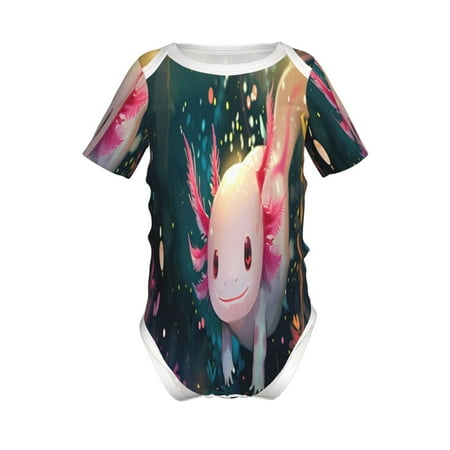 Adobk Whimsical Axolotl Fantasy Print Baby Climbing Clothes Jumpsuit Rompers Classic Rompers Child Short sleeve Bodysuits-6 Months
Adobk Whimsical Axolotl Fantasy Print Baby Climbing Clothes Jumpsuit Rompers Classic Rompers Child Short sleeve Bodysuits-6 Months