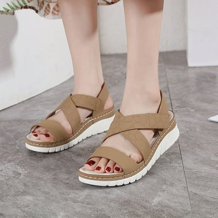 Women s Sandals Slip-on Style Peep Toe Casual Shoes with EM Sole Summer Beach Supply 39 Khaki
Women s Sandals Slip-on Style Peep Toe Casual Shoes with EM Sole Summer Beach Supply 39 Khaki