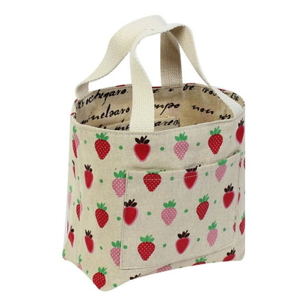 Strawberry Pattern Reusable Shopping Grocery Tote Bag - www.bagsaleusa.com