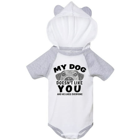 Inktastic My Dog Doesn t Like You and He Likes Everyone Gift Baby Boy or Baby Girl Bodysuit
Inktastic My Dog Doesn t Like You and He Likes Everyone Gift Baby Boy or Baby Girl Bodysuit