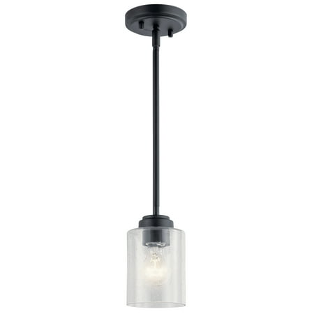 Kichler Winslow Contemporary 1 Light Black Mini Pendant Light with Clear Seeded Glass
Kichler Winslow Contemporary 1 Light Black Mini Pendant Light with Clear Seeded Glass