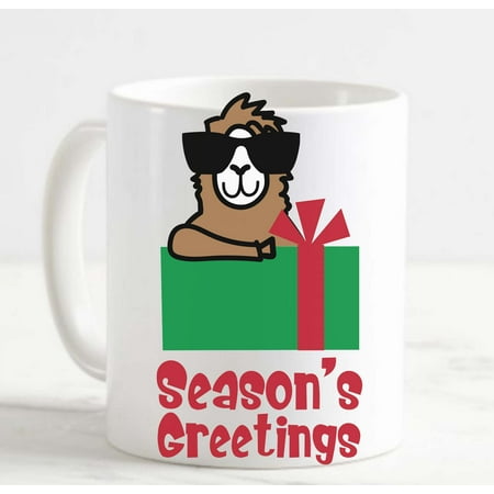 Coffee Mug Seasons Greetings Llama W Sunglasses Present Funny Holidays c White Cup Funny Gifts for work office him her
Coffee Mug Seasons Greetings Llama W Sunglasses Present Funny Holidays c White Cup Funny Gifts for work office him her