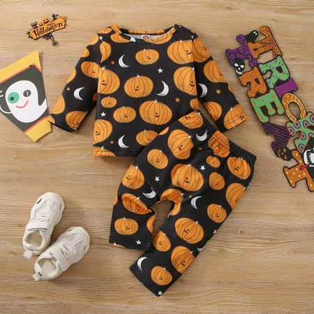 Toddler Baby Boys Girls Halloween Outfit Newborn Pumpkin Pullover Top Sweatshirt Pants Infant 2Pcs Fall Clothes Set
Toddler Baby Boys Girls Halloween Outfit Newborn Pumpkin Pullover Top Sweatshirt Pants Infant 2Pcs Fall Clothes Set