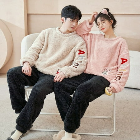 CoCopeaunt Winter Pajamas Women Coral Fleece Homewear Suit Couple Long Pijama Men Thickened Velvet Warm Soft Comfortable Pajamas Set
CoCopeaunt Winter Pajamas Women Coral Fleece Homewear Suit Couple Long Pijama Men Thickened Velvet Warm Soft Comfortable Pajamas Set