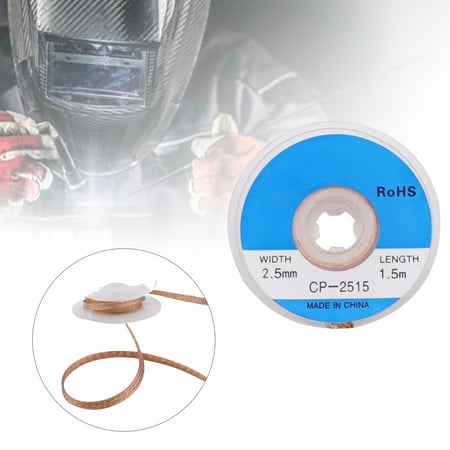 SPRING PARK 2.5mm/3.0mm Solder Remover Wire 1.5m High Temperature Resistant DIY Copper Wire Desoldering Braid Solder Remover for Craft Making
SPRING PARK 2.5mm/3.0mm Solder Remover Wire 1.5m High Temperature Resistant DIY Copper Wire Desoldering Braid Solder Remover for Craft Making
