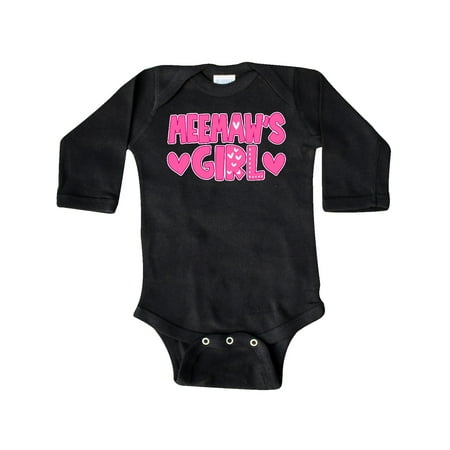 Inktastic Meemaw s Girl Gift Gift Baby Girl Long Sleeve Bodysuit