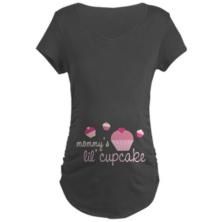 CafePress - Mommy s Lil Cupcake Maternity Dark T Shirt - Maternity Dark T-Shirt