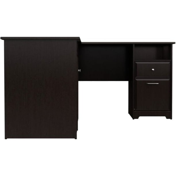 60" L-Desk Espresso Oak - 2-Drawer