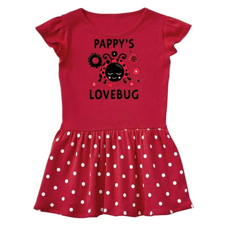 Inktastic Valentine s Day Pappy s Lovebug Gift Baby Girl Dress