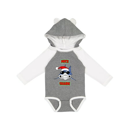 Inktastic NICE Shark! Gift Baby Boy or Baby Girl Long Sleeve Bodysuit