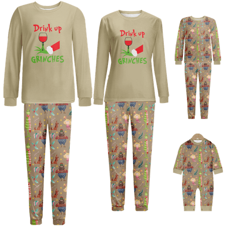 Family Matching Christmas Pajamas Grinch Khaki Printed Sizes for Adult-Kids-Baby-Pet 2 Pieces Top and Pants Bodysuits Unisex Pajamas Set
Family Matching Christmas Pajamas Grinch Khaki Printed Sizes for Adult-Kids-Baby-Pet 2 Pieces Top and Pants Bodysuits Unisex Pajamas Set