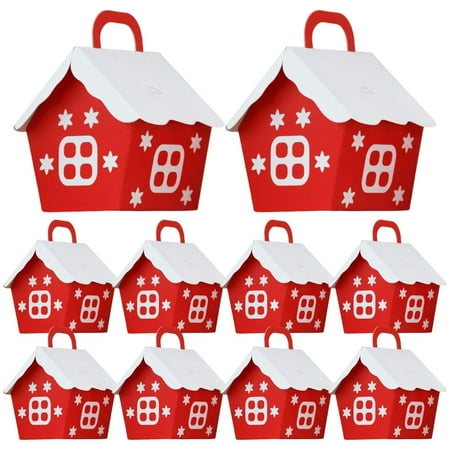 Christmas Gift Boxes | 10pcs Christmas Goodie Box House Shape Decorations | Christmas Cardboard Presents Boxes for Christmas Tree Dinner Table Party Supplies
Christmas Gift Boxes | 10pcs Christmas Goodie Box House Shape Decorations | Christmas Cardboard Presents Boxes for Christmas Tree Dinner Table Party Supplies