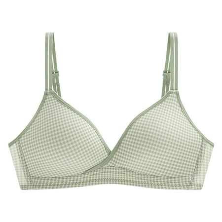 wendunide underwear women Women y Simple Lattice Plaid Adjustable Shoulder Strap Underwire Underwear Bra Green 32 
wendunide underwear women Women y Simple Lattice Plaid Adjustable Shoulder Strap Underwire Underwear Bra Green 32