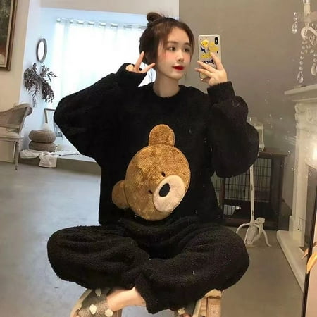 Autumn Winter New Warm Flannel Women s Pajamas Set Long-sleeved Trousers Two-piece Set Cute Soft Home Wear Clothes for Women
Autumn Winter New Warm Flannel Women s Pajamas Set Long-sleeved Trousers Two-piece Set Cute Soft Home Wear Clothes for Women
