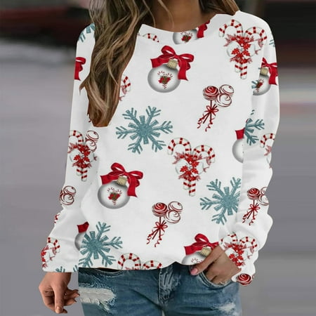 jsaierl Womens Sweatshirt Cartoon Printed Christmas Sweatshirt Round Neck Long Sleeve Womens Fall Tops Comfy Pullover for Teen Girls
jsaierl Womens Sweatshirt Cartoon Printed Christmas Sweatshirt Round Neck Long Sleeve Womens Fall Tops Comfy Pullover for Teen Girls