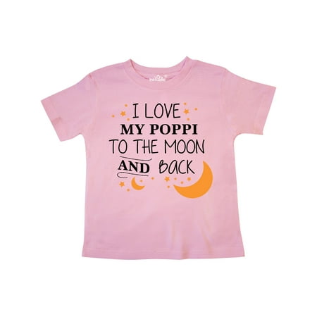 Inktastic I Love My Poppi to the Moon and Back Gift Toddler Boy or Toddler Girl T-Shirt
