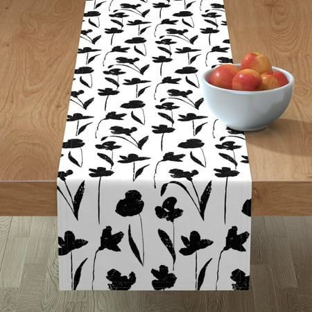 Cotton Sateen Table Runner 72 - Garden Black White Flowers Silhouette Floral Botanical Print Custom Table Linens by Spoonflower
Cotton Sateen Table Runner 72 - Garden Black White Flowers Silhouette Floral Botanical Print Custom Table Linens by Spoonflower