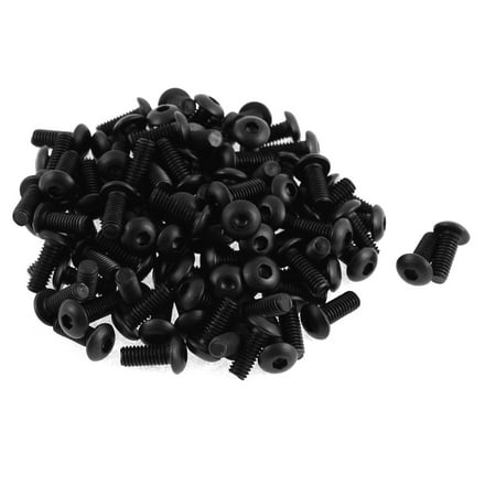 M4x10mm Thread 10.9 Alloy Steel Button Head Hex Socket Cap Screw Bolt 100pcs