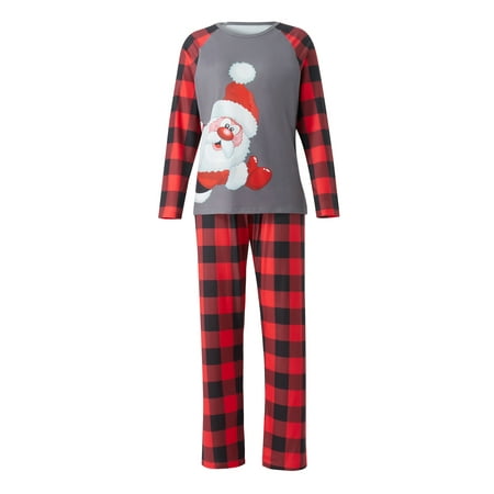 hirigin Christmas Family Matching Pajamas Set Long Sleeve Santa Claus/Elk Print Tops with Plaid Pants
hirigin Christmas Family Matching Pajamas Set Long Sleeve Santa Claus/Elk Print Tops with Plaid Pants