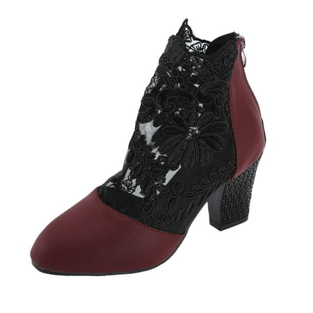 LUOGENLI Female Walking Sandals Women Women Shoes Thick High Heel Sandals Fashionable Lace Hollow Mesh Sandals Orthopedic Sandals For Women Black
LUOGENLI Female Walking Sandals Women Women Shoes Thick High Heel Sandals Fashionable Lace Hollow Mesh Sandals Orthopedic Sandals For Women Black
