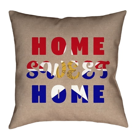 ArtVerse Katelyn Elizabeth Home Sweet Dallas Pillow - Poly Twill