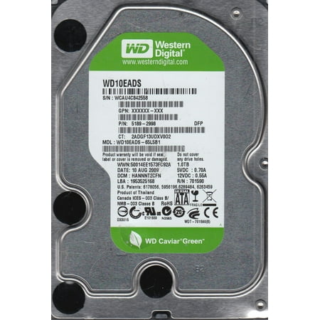 WD10EADS-65L5B1, DCM HANNNT2CFN, Western Digital 1TB SATA 3.5 Hard Drive
