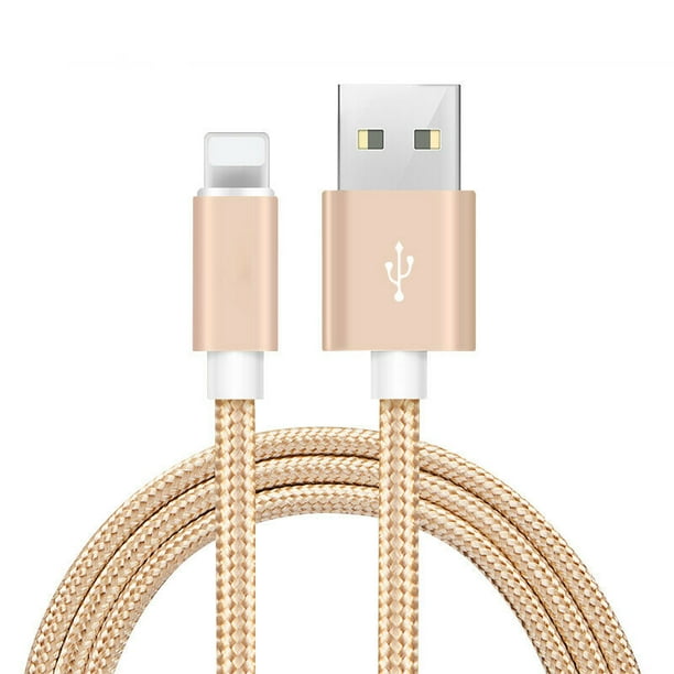 Simyoung iPhone Cahrging Cord 6FT MFi Certified Fast Charging iPhone Lightning Cable Nylon Braided Compatible with iPhone Xs XR X 8 8 Plus 7 7 Plus 6s Plus 6 Plus 5S SE iPad ( Gold )